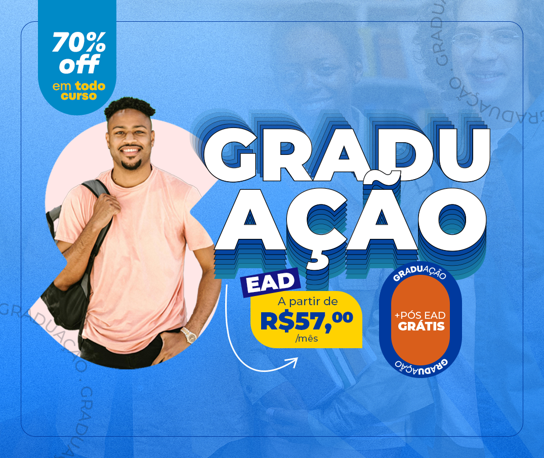 Graduação, Licenciatura e Pós-Graduação 100% EAD. Maior faculdade EAD de São Paulo. Cursos a partir de R$ 59,00 por mês.